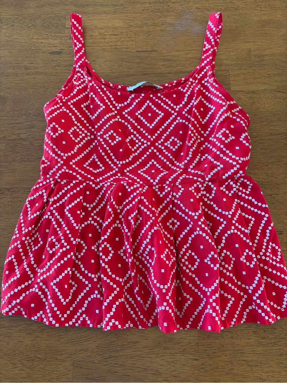 Diamond-Print Tank Dress